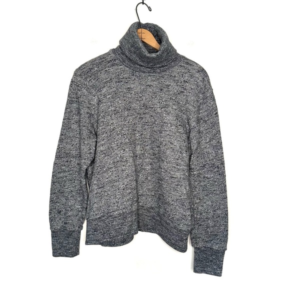 J. Crew | Gray Relaxed Heather Turtleneck Sweatshirt Size XL - Picture 2 of 6